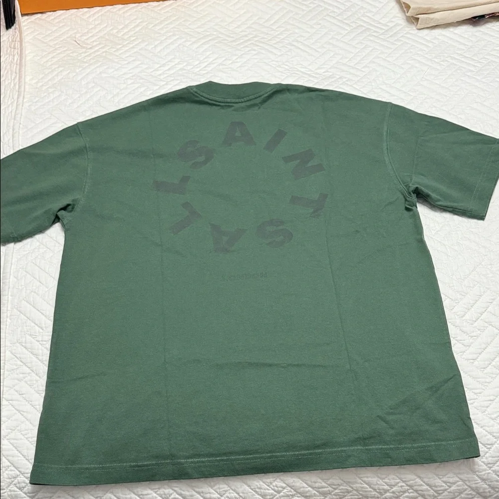 All Saints Forest Green Short Sleeve Tee - Picture 3 of 6